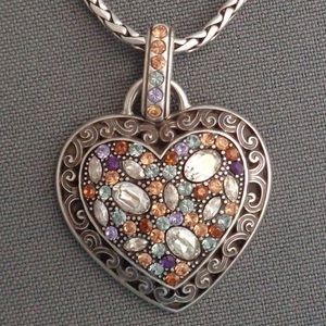 Brighton multi colored heart necklace
